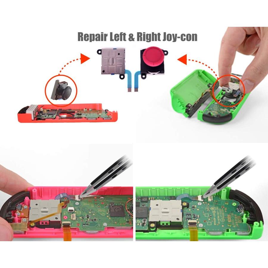 任天堂 Switch スイッチ NS Joy-Con ジョイコン アナログ スティック コントローラー 左 右 修理 交換 パーツ 互換品 部品 Y字ドライバー付き 2個セット |  | 04