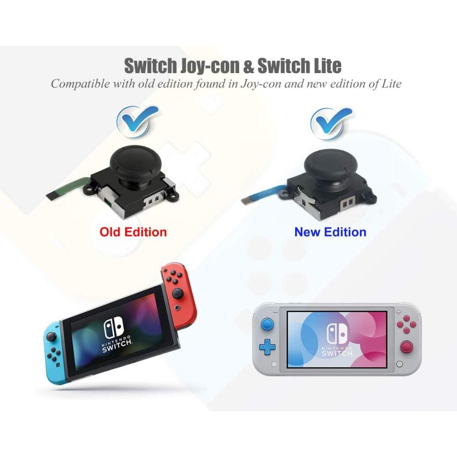 任天堂 Switch スイッチ NS Joy-Con ジョイコン アナログ スティック コントローラー 左 右 修理 交換 パーツ 互換品 部品 Y字ドライバー付き 2個セット |  | 05