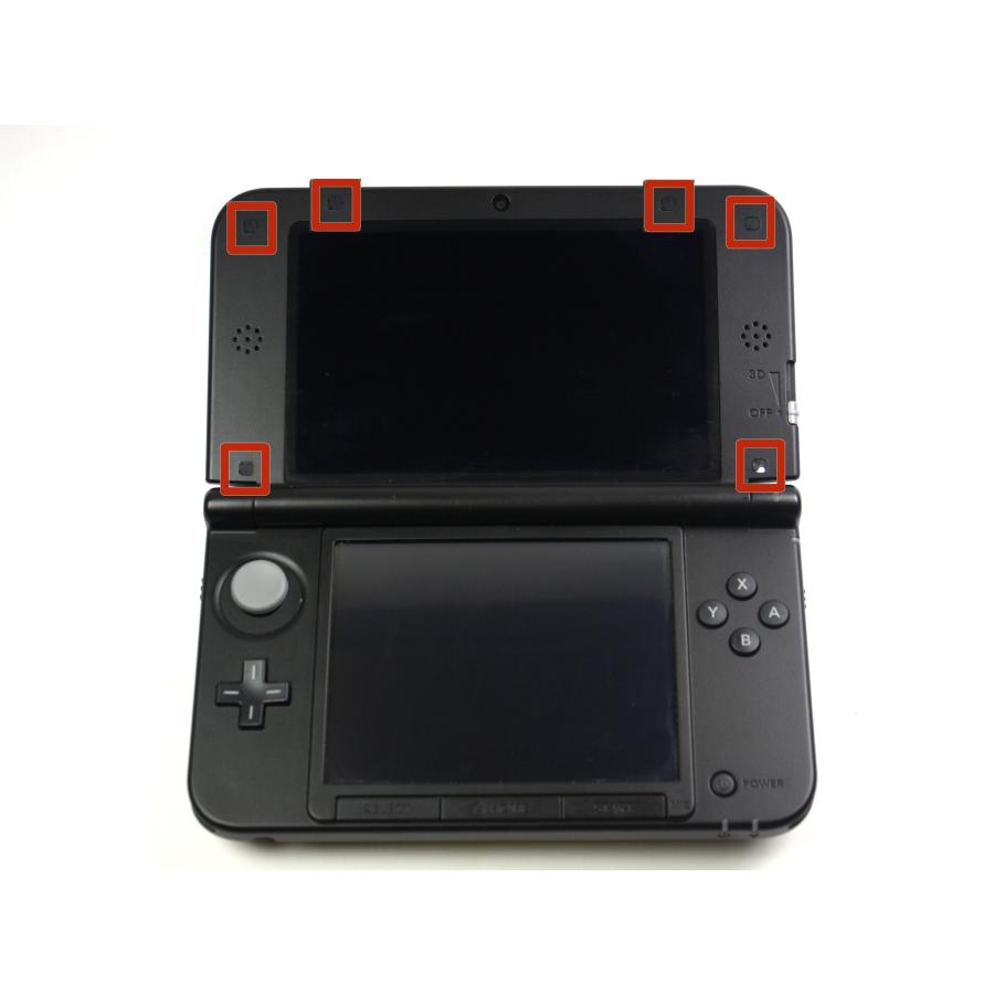 任天堂 Nintendo NEW 3DS LL 専用 上部LCD ネジ穴 スクリュー ラバーフット カバー フロントバック ネジ穴隠し 修理 交換 互換 部品 パーツ｜monobase2021｜03