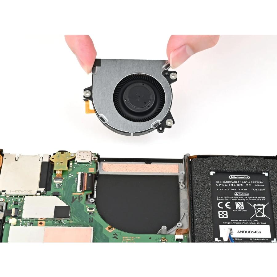 FOXCONN製 任天堂 スイッチ2 Switch2 本体内蔵 CPU 冷却ファン シロッコファン 修理 交換 部品 パーツ ...