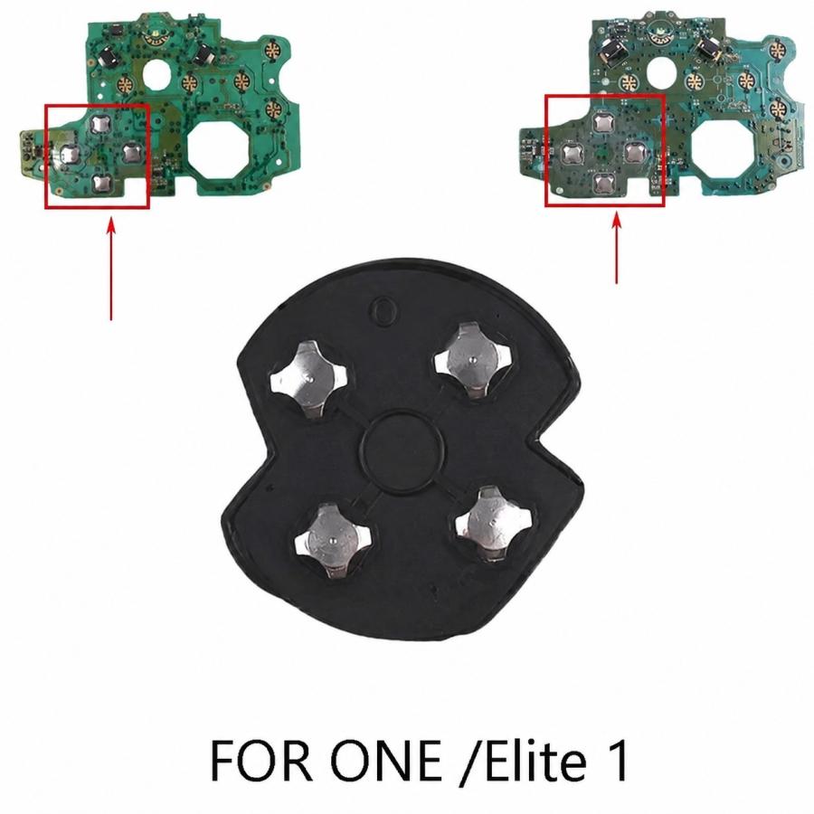 XBOX ONE / XBOX Elite1 コントローラー用 Dパッド 導電性 ボタン メタルパッチ ダイヤフラム スイッチ パッド 十字キー 接点 修理 交換 パーツ 部品 ブラック |  | 04