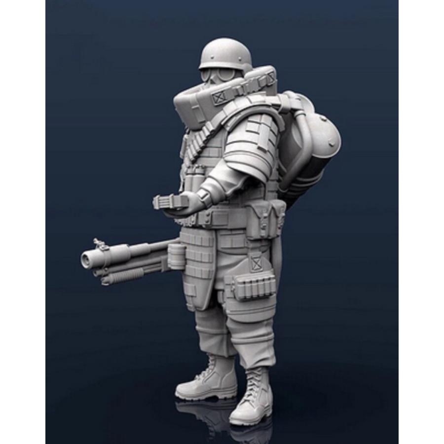 1/35 火炎放射器を持った兵士 近未来 SF 未塗装 レジン製 組み立て 