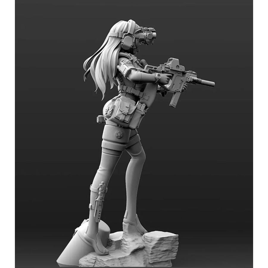 1/35 ボディーアーマーで武装した女性兵士 未塗装 レジン製 組み立て