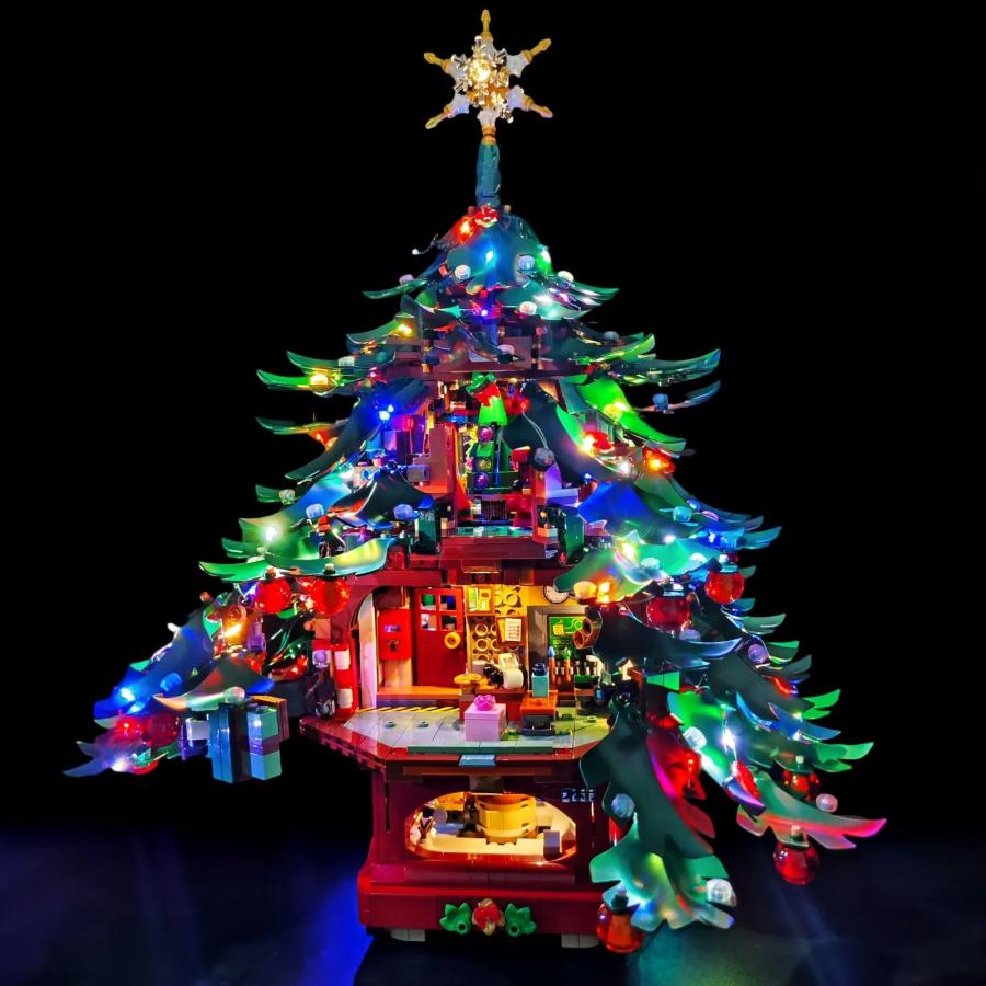 MOC LEGO レゴ 41843 互換 家族でかざろう！クリスマスツリー LED