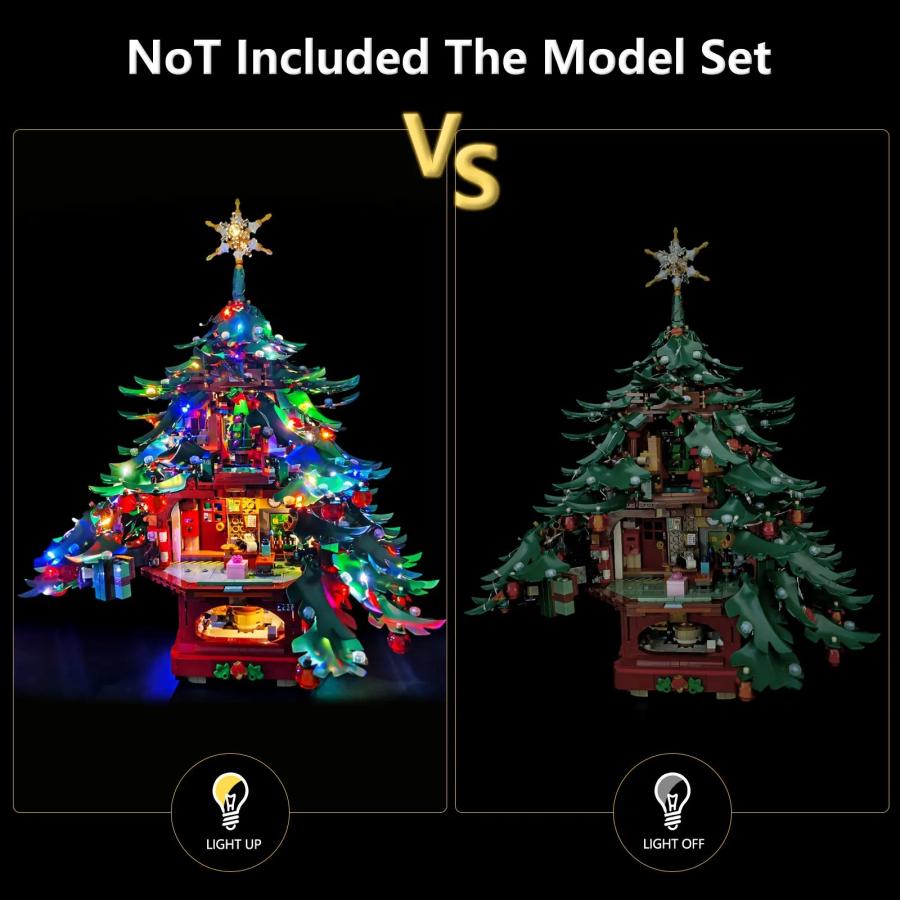 MOC LEGO レゴ 41843 互換 家族でかざろう！クリスマスツリー LED