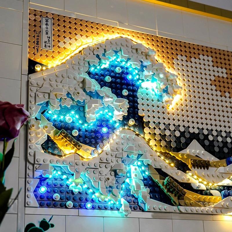 MOC LEGO レゴ 31208 互換 アート 葛飾北斎 富嶽三十六景 神奈川沖浪裏