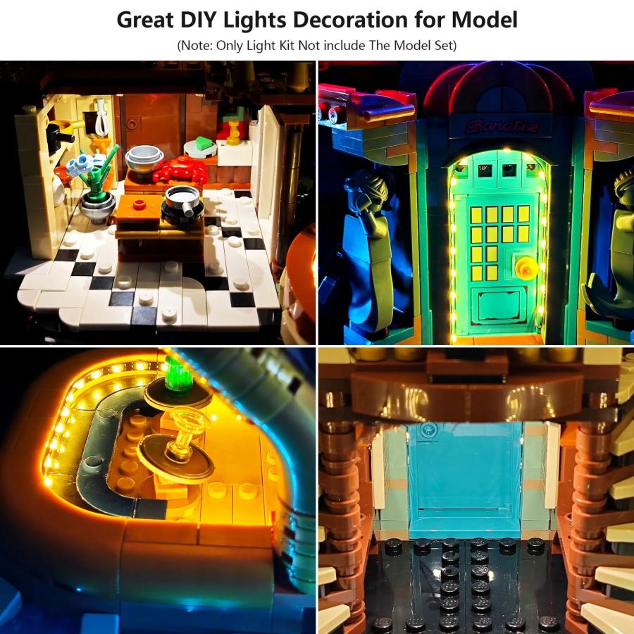 MOC LEGO レゴ 75640 互換 ワンピース 海上レストラン バラティエ ミホーク LED ライト 電飾 キット ※本体は含みませんの画像