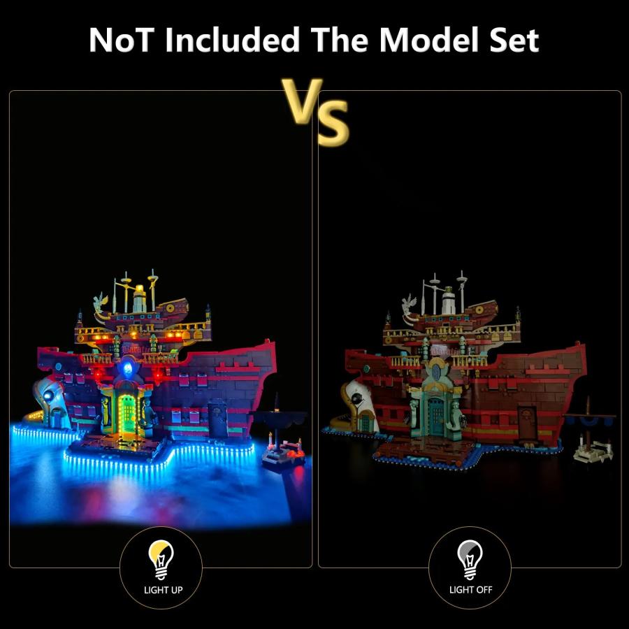 MOC LEGO レゴ 75640 互換 ワンピース 海上レストラン バラティエ ミホーク LED ライト 電飾 キット ※本体は含みませんの画像