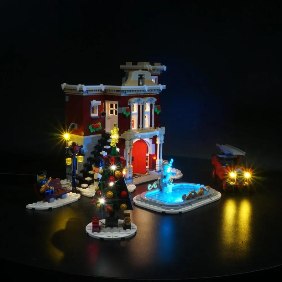 MOC LEGO レゴ 10263 互換 ウィンタービレッジ・ファイヤーステーション 消防署LED ライト 電飾 キット ※本体は含みませんの画像