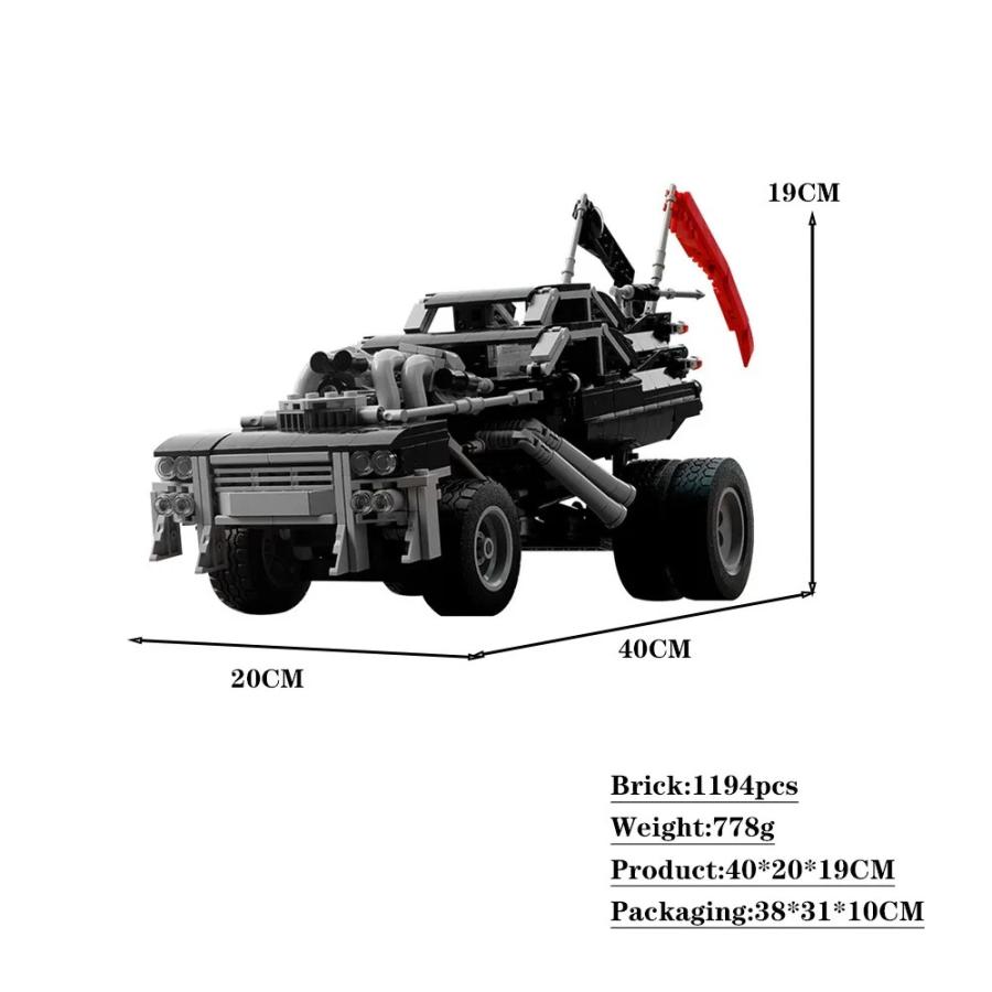 MOC LEGO レゴ ブロック 互換 1194個 MAD MAX マッドマックス イモータン・ジョーのキャデラック |  | 01