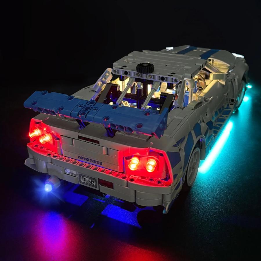 MOC LEGO レゴ 42210 互換 テクニック ワイルド・スピード 日産スカイラインGT-R R34 LED ライト 電飾 キット ※本体は含みませんの画像