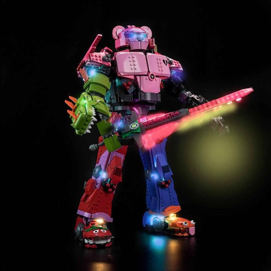 MOC LEGO レゴ 77078 互換 フォートナイト ピンクのメカクマちゃん LED 