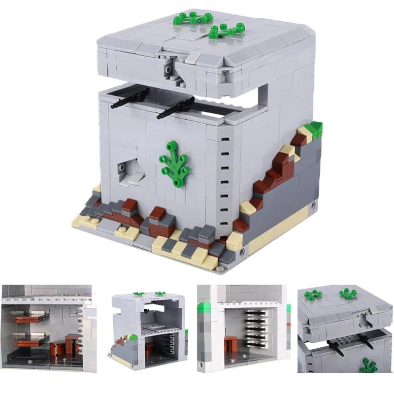 MOC LEGO レゴ ブロック 互換 WW2 第二次世界大戦 バンカー 掩体壕 防御陣地の画像