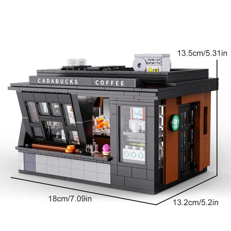 MOC LEGO レゴ ブロック 互換 768個  コーヒーショップ LED照明付きの画像