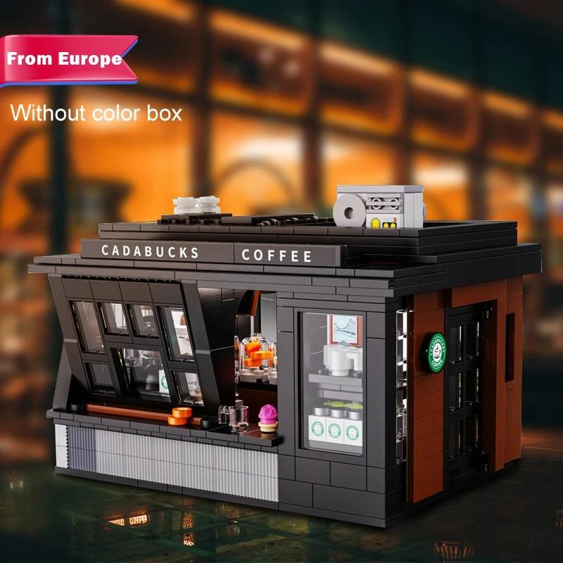 MOC LEGO レゴ ブロック 互換 768個  コーヒーショップ LED照明付きの画像