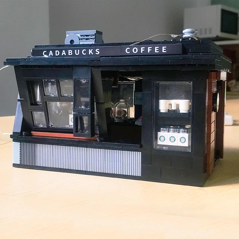 MOC LEGO レゴ ブロック 互換 768個  コーヒーショップ LED照明付きの画像