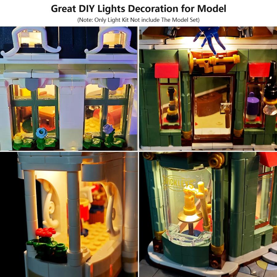 MOC LEGO レゴ 11371 互換 ショッピングストリート LED ライト 電飾 キット ※LEGO本体は含みませんの画像