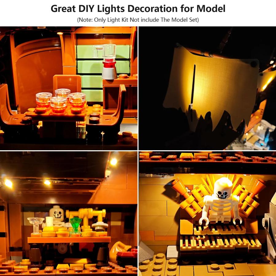 MOC LEGO レゴ ブロック 21363 互換 アイデア グーニーズ アドベンチャー 電飾 キット ※LEGO本体は含みませんの画像