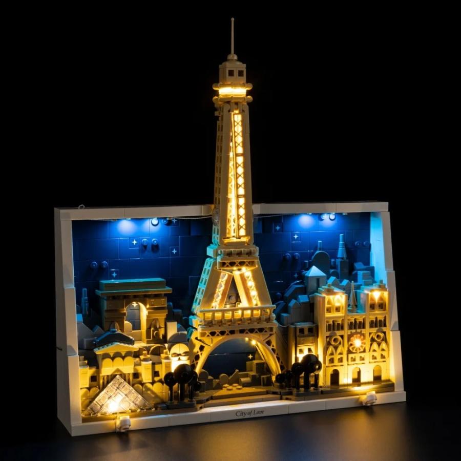 MOC LEGO レゴ ブロック 21064 互換 アーキテクチャー パリ 愛の都 電飾 キット ※LEGO本体は含みませんの画像