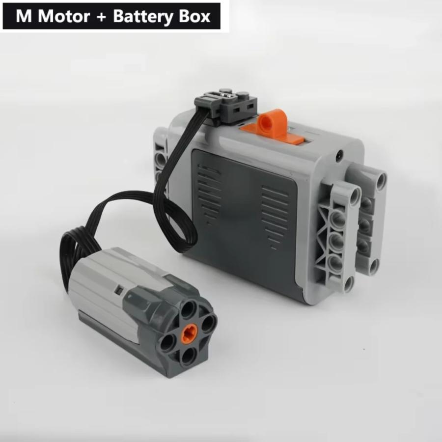 MOC LEGO レゴ ブロック テクニック 互換 339個 6速 ギアボックス + Mモーター + 電池ボックス 歯車 パーツの画像