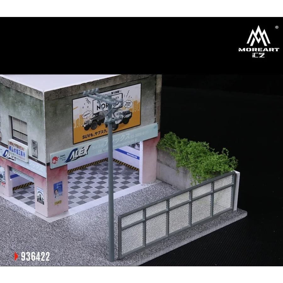 1/64 ジオラマ カレーレストラン 日本の街並み 商業ビル 建物 モデル 駐車場 LED照明付き 組み立て式 ミニカー フィギュア 展示用 ディスプレイの画像