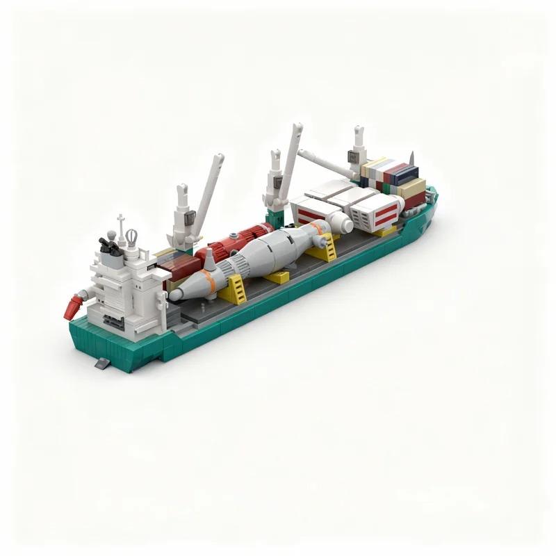 MOC LEGO レゴ ブロック 互換 438個  重量物運搬船 Heavy Cargo Vessel - CSM005の画像