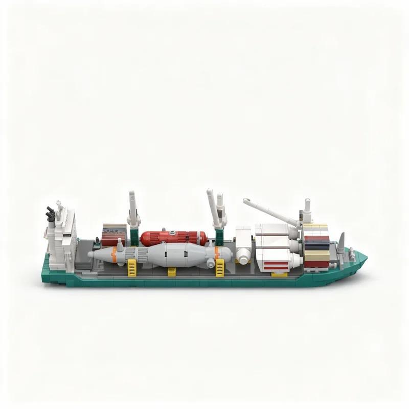 MOC LEGO レゴ ブロック 互換 438個  重量物運搬船 Heavy Cargo Vessel - CSM005の画像