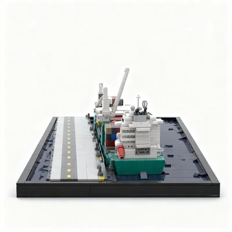 MOC LEGO レゴ ブロック 互換 438個  重量物運搬船 Heavy Cargo Vessel - CSM005の画像