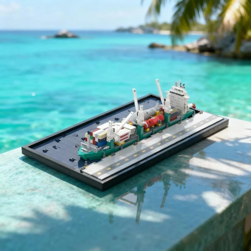 MOC LEGO レゴ ブロック 互換 438個  重量物運搬船 Heavy Cargo Vessel - CSM005の画像
