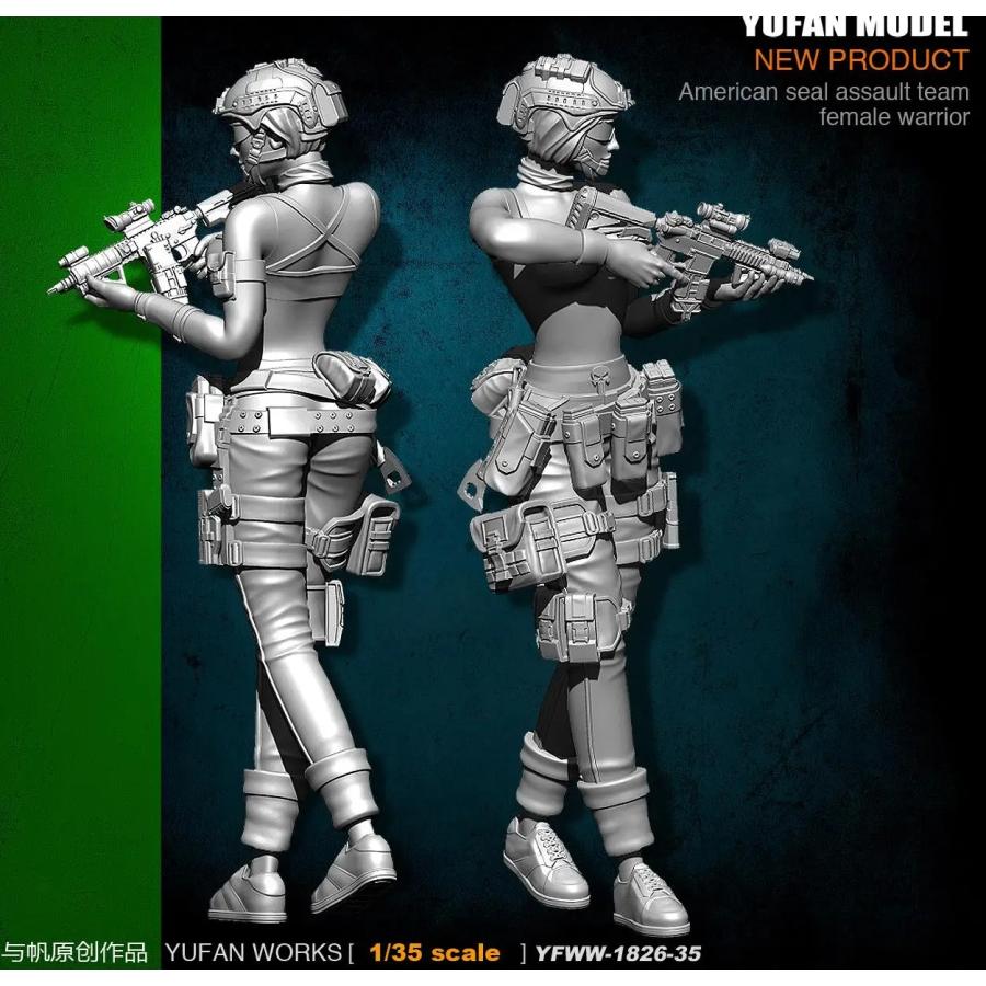1/35 アメリカ海軍 特殊部隊 SEALs 女性兵士 レジンキット 未塗装 未