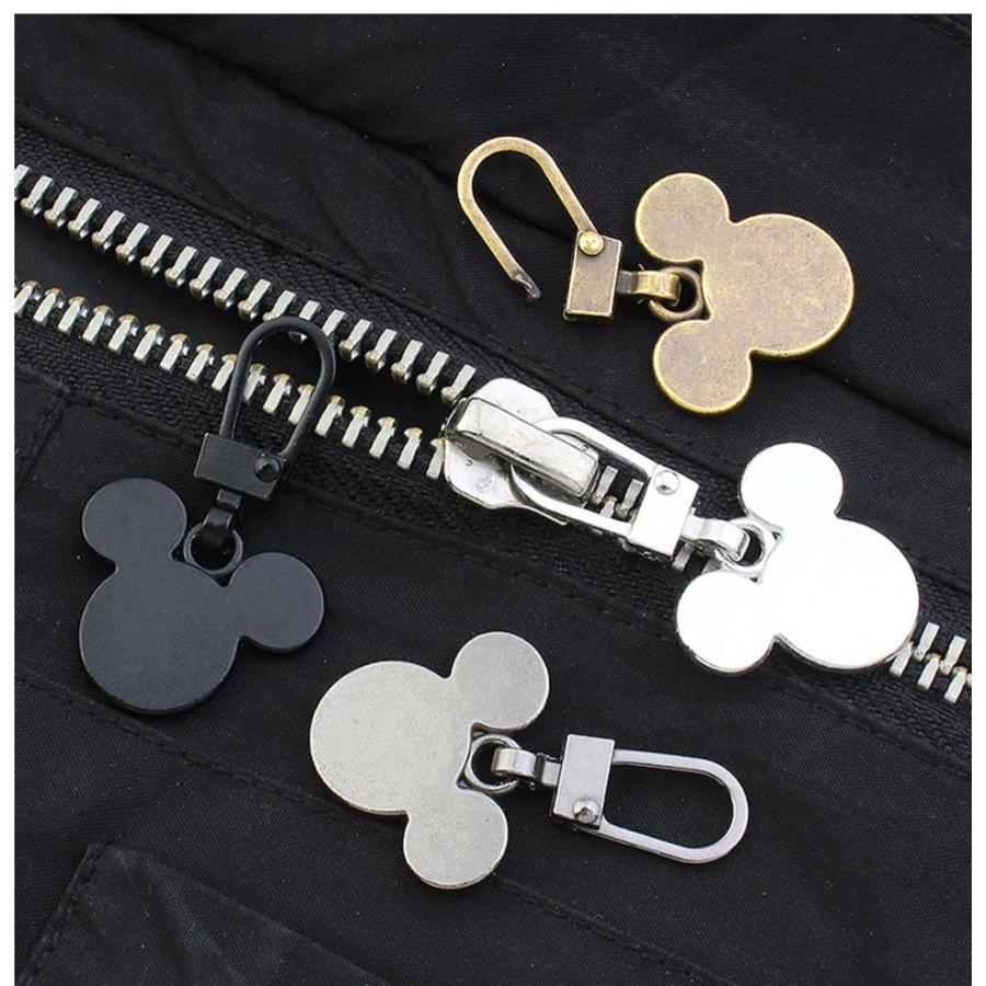 2個 チャック ファスナー ジッパー 交換用 プルタブ 引き手 修理用 ジャンパー バッグ カバン 財布 衣類 靴 裁縫材料 手作り ハンドメイド アクセサリー |  | 08