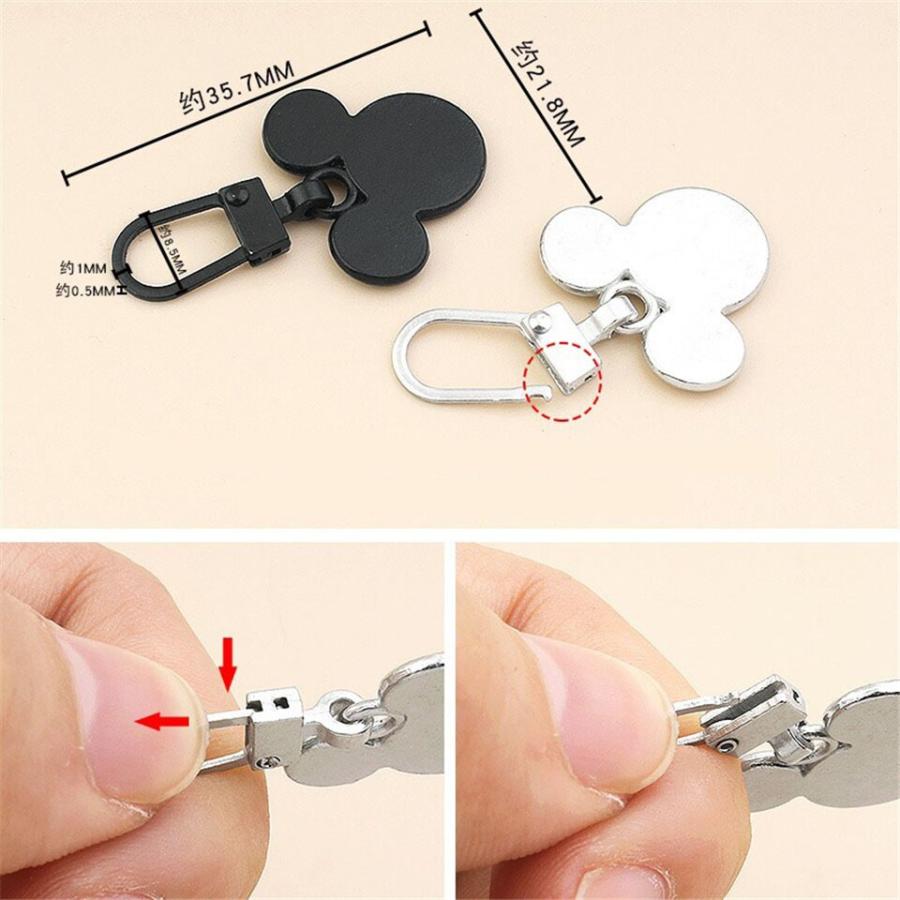 2個 チャック ファスナー ジッパー 交換用 プルタブ 引き手 修理用 ジャンパー バッグ カバン 財布 衣類 靴 裁縫材料 手作り ハンドメイド アクセサリー |  | 10