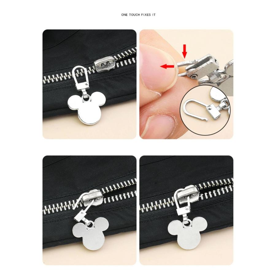 2個 チャック ファスナー ジッパー 交換用 プルタブ 引き手 修理用 ジャンパー バッグ カバン 財布 衣類 靴 裁縫材料 手作り ハンドメイド アクセサリー |  | 11