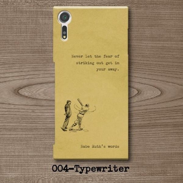 スマホケース ハードケース Android アンドロイド 名言 格言 チョーク文字 タイプ文字 ベーブルース ベースボール 野球 黒板調 古い手紙調 Ah Monobase 通販 Yahoo ショッピング