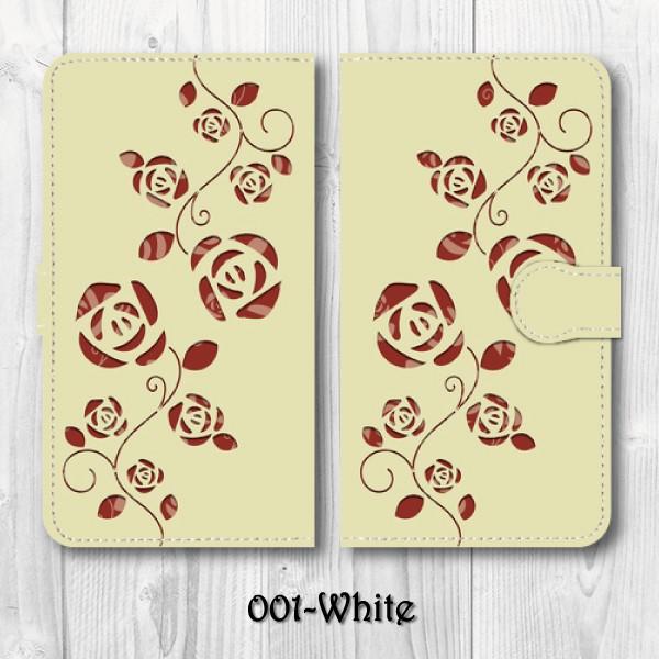 スマホケース 手帳型 Android アンドロイド 花柄 切り絵調 バラ 薔薇 フラワー バラ模様 草花 レトロ調 アート シック 大人 At Monobase 通販 Yahoo ショッピング