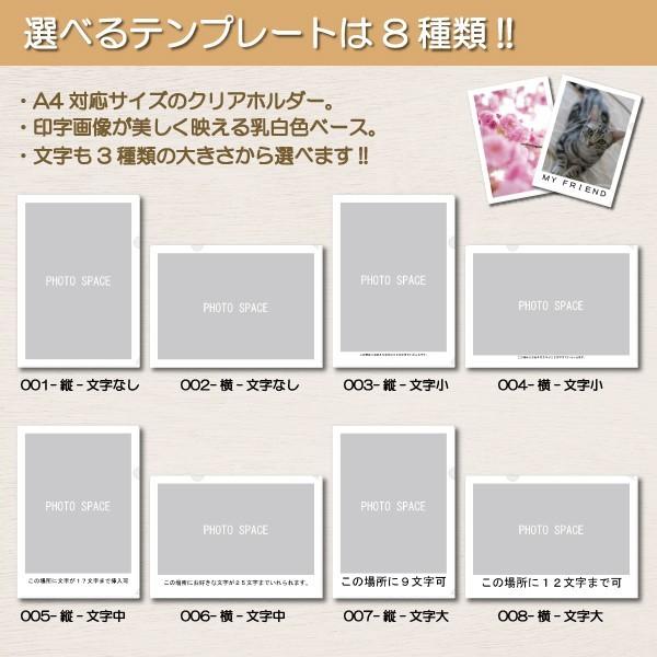 クリアホルダー クリアファイル 名入れ A4 写真入り 名前入り