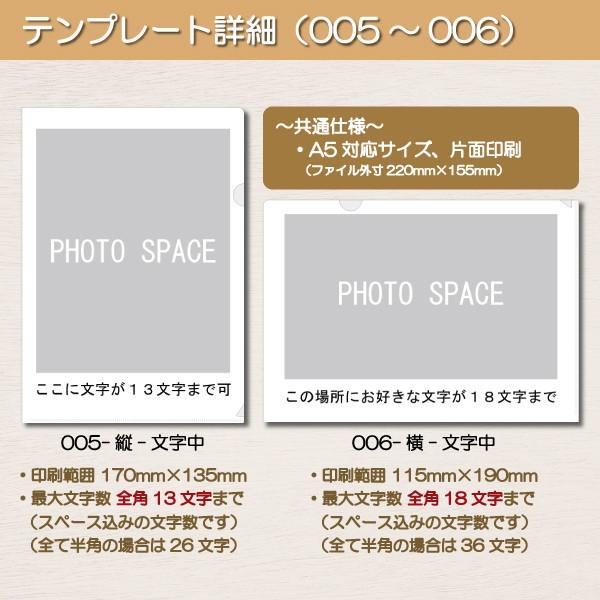 クリアホルダー クリアファイル 名入れ A5 写真入り 名前入り