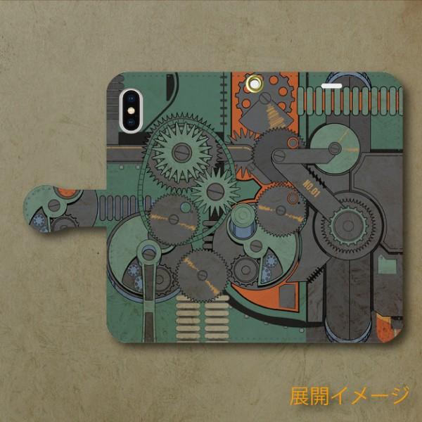 スマホケース 手帳型 Iphone アイフォン スチームパンク調 歯車 Gear ギア 機械仕掛け レトロ Sf 蒸気機関 イラスト アート Steam Punk It Monobase 通販 Yahoo ショッピング