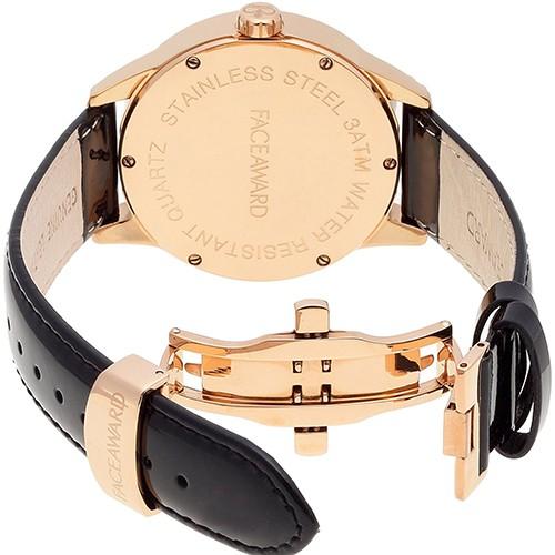 腕時計 メンズ スワロフスキー ジルコニア ゴールド ブラック 日本製