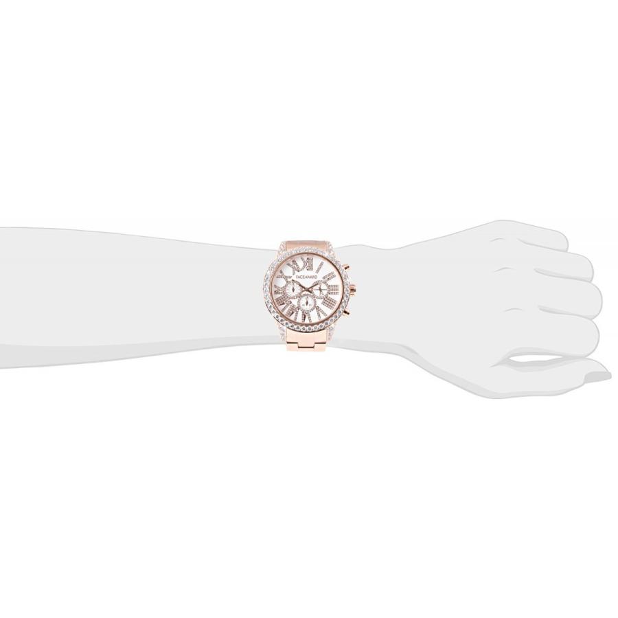 腕時計 スワロフスキー ジルコニア メンズ ゴールド watch FACEAWARDの画像