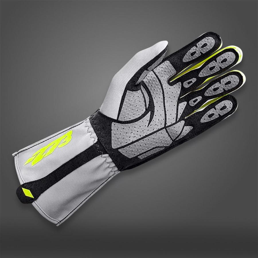 273 MNS-1 Grey / FluoYellow（グレー） 外縫い レーシンググローブ