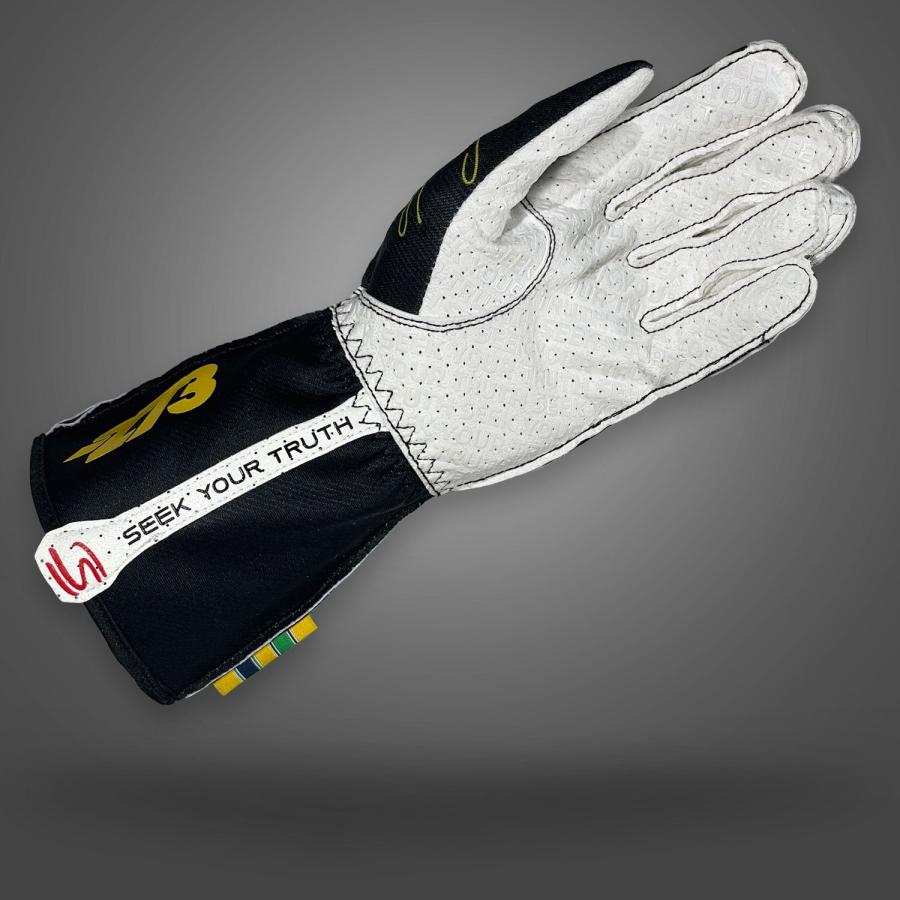 273 レーシンググローブ AYRTON SENNA ブラック BLACK×WHITE