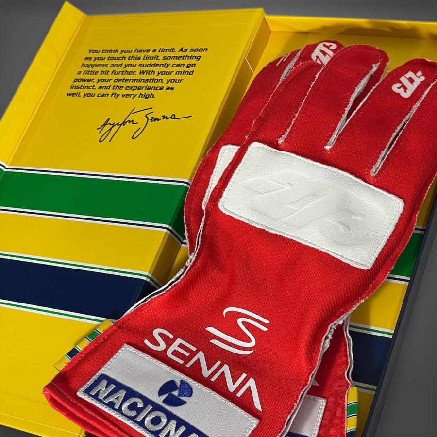 -273 レーシンググローブ AYRTON SENNA Red/White （アイルトン セナ モデル レッド） レーシングカート・走行会用グローブ MY2024｜monocolle｜06