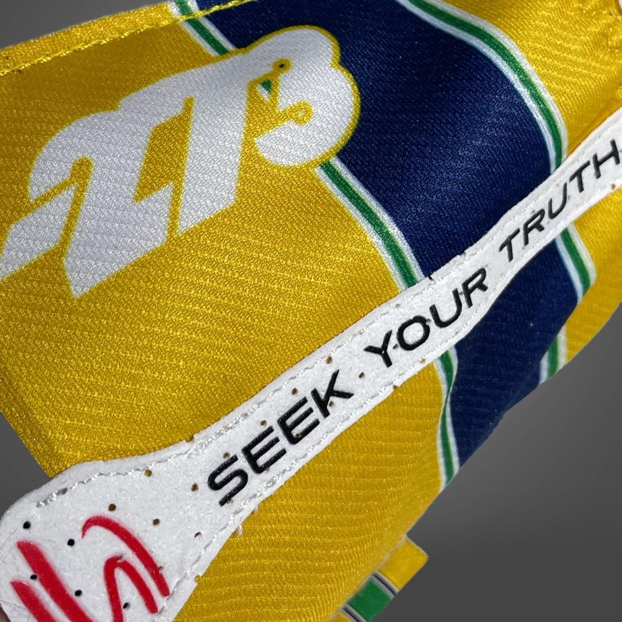 -273 レーシンググローブ AYRTON SENNA Yellow/Green/Blue （アイルトン セナ モデル イエロー） レーシングカート・走行会用グローブ MY2024｜monocolle｜04