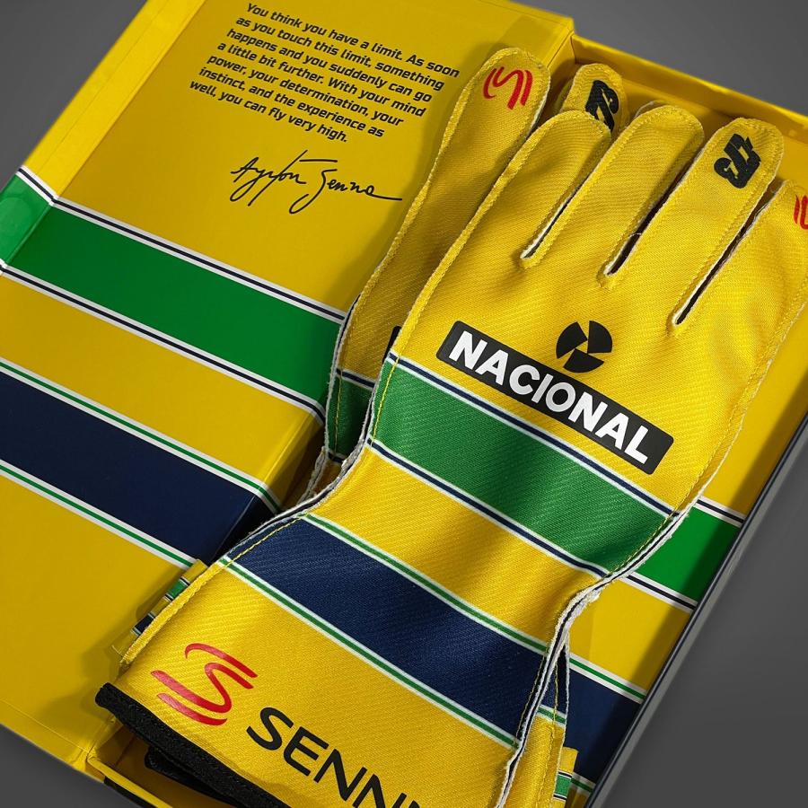 -273 レーシンググローブ AYRTON SENNA Yellow/Green/Blue （アイルトン セナ モデル イエロー） レーシングカート・走行会用グローブ MY2024｜monocolle｜06