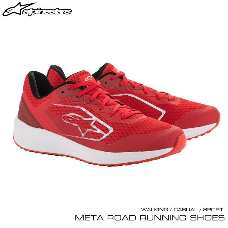 アルパインスターズ META ROAD RUNNING SHOES レッド×ホワイト(32) ウォーキング・カジュアル・スポーツシューズ (2654520-32)｜monocolle