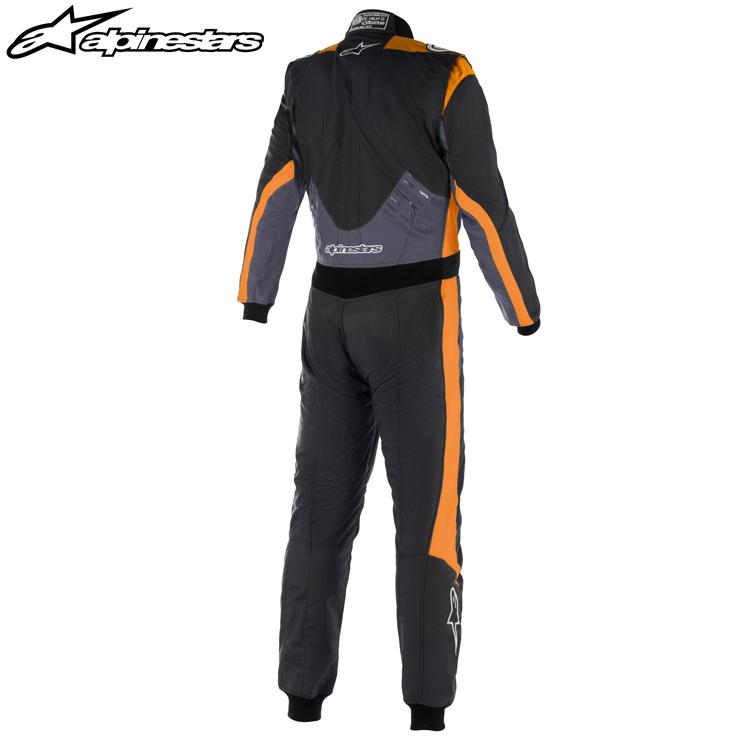 在庫限り：アルパインスターズ GP PRO COMP V2 SUIT ブラック×アスファルト×オレンジ レーシングスーツ FIA8856-2018公認モデル (3352022-1204) MY2022の画像