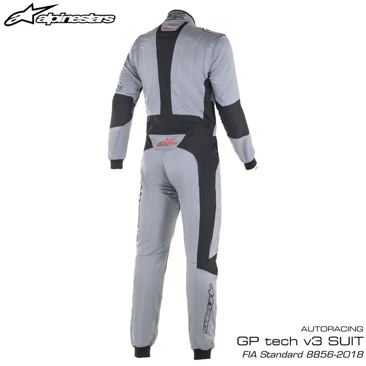 2021-23モデル アルパインスターズ GP TECH v3 SUIT ミッドグレー×レッド(9083) レーシングスーツ FIA8856-2018公認モデル (3354020-9083)の画像