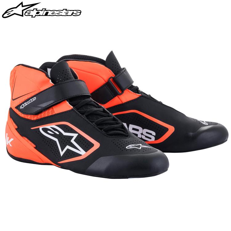22newモデル アルパインスターズ レーシングシューズ Tech1 K V2 ブラック オレンジ ホワイト レーシングカート 走行会用 1142 車 バイク 自転車