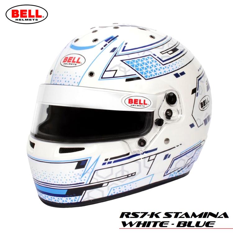 BELL RACING ヘルメット RS7-K STAMINA ホワイト×ブルー Snell K2020規格 レーシングカート・走行会用 ( 1310A8X)｜monocolle